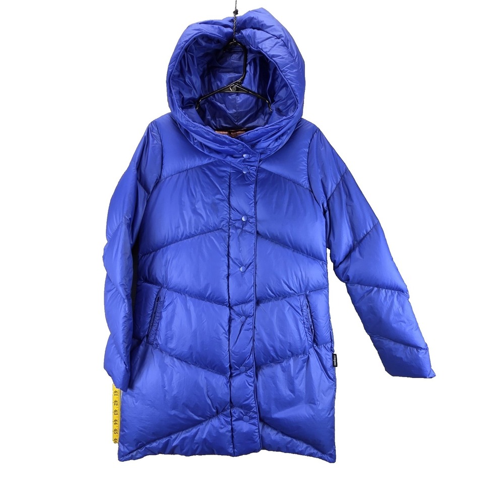 Cotopaxi Jacket Womens XS Blue Nina Parka 800 Fill Down Puffer Hooded Snap Coat‎